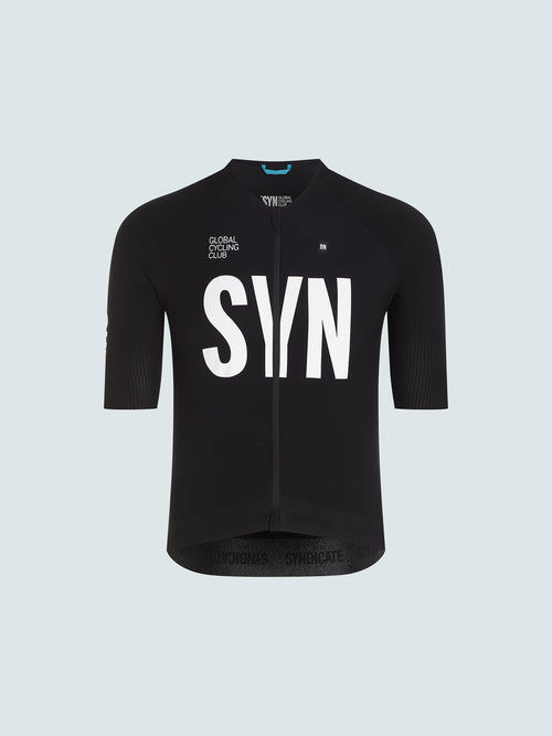 SYN 極輕車衣 Pro Tech Jersey Black 男款 黑底白字