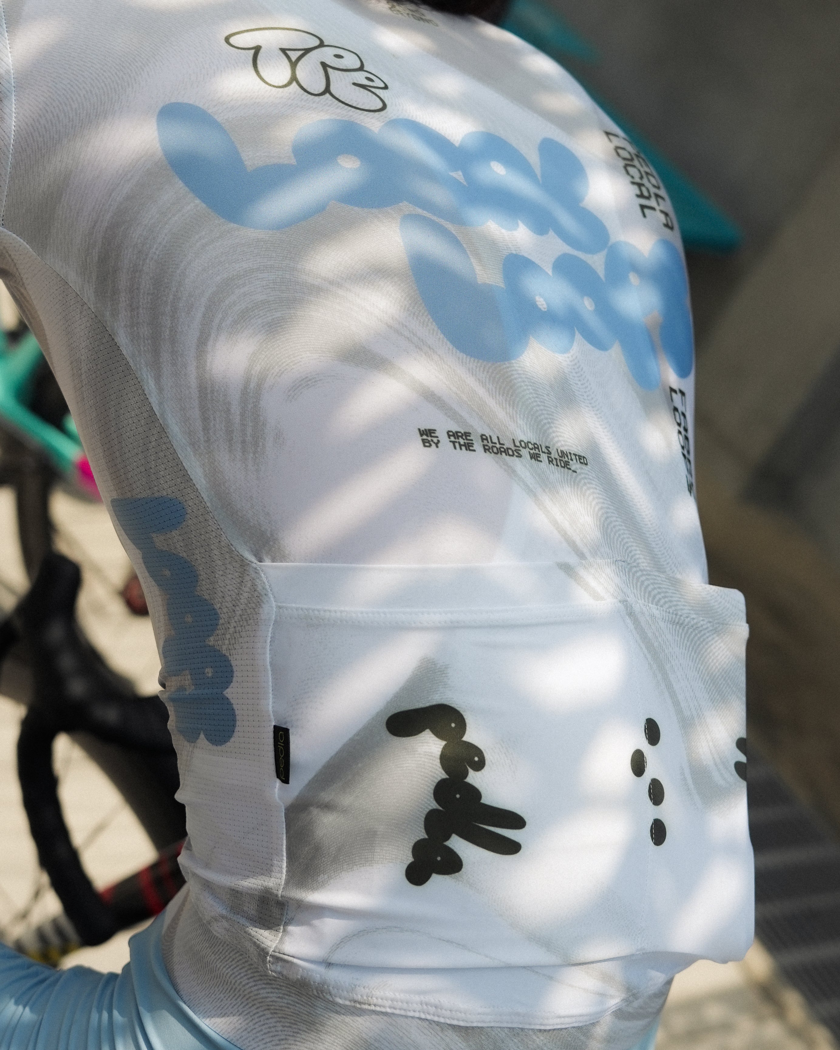 Pedla 薄長袖車衣 Local Loops LS Classic Jersey Bubble White Swirl 限定版 男款 灰白雲