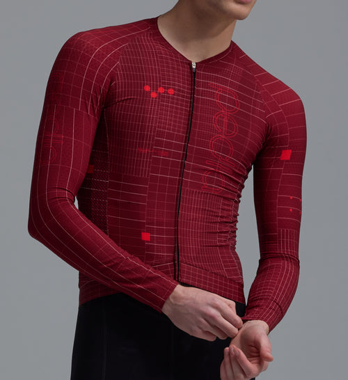 Pedla 薄長袖車衣Pro Pursuit 3.0 LS Jersey Brick 男款 紅