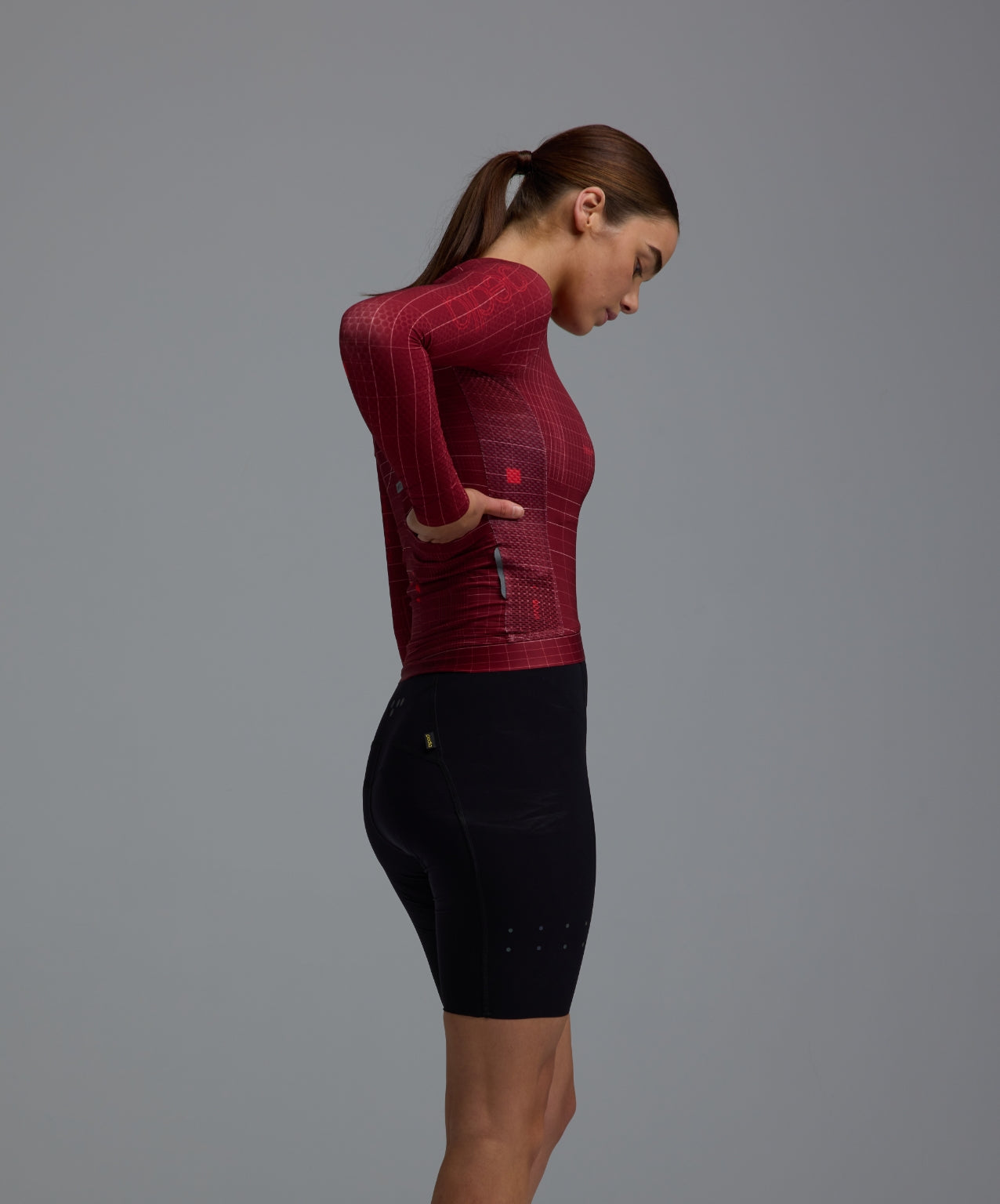 Pedla 薄長袖車衣Pro Pursuit 3.0 LS Jersey Brick 女款 紅