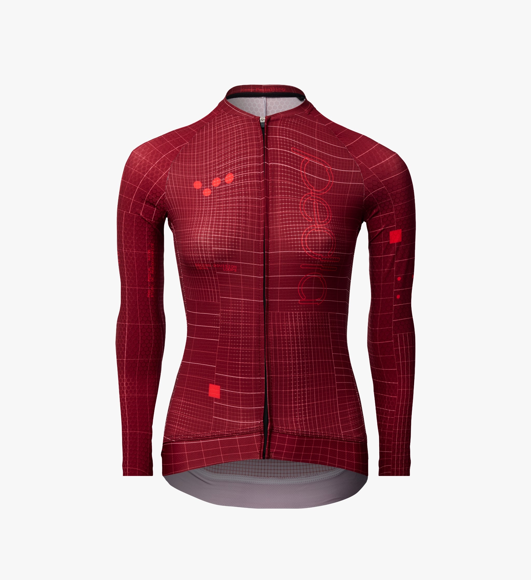 Pedla 薄長袖車衣Pro Pursuit 3.0 LS Jersey Brick 女款 紅