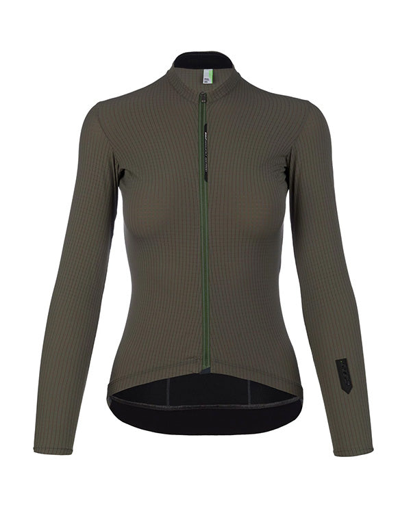 Q36.5 車衣 Pinstripe X Long Sleeve Jersey Women Olive Green 女款 橄欖綠