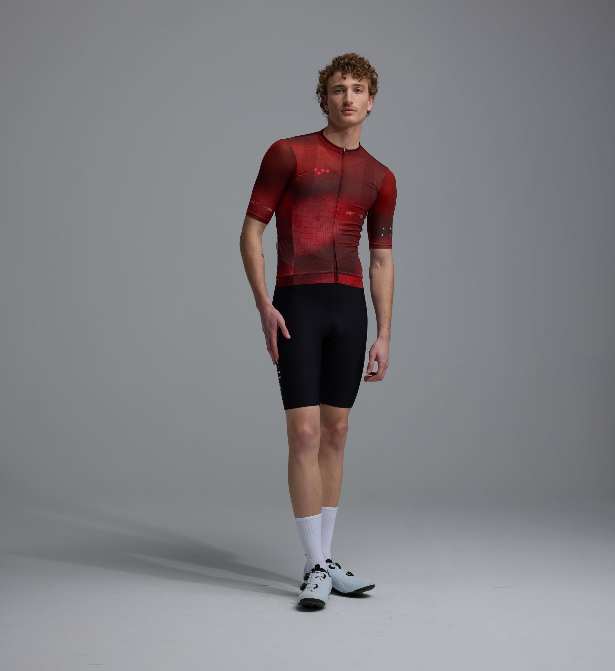 Pedla 車衣Race Division Training Jersey Grid Deep Red 男款 深紅