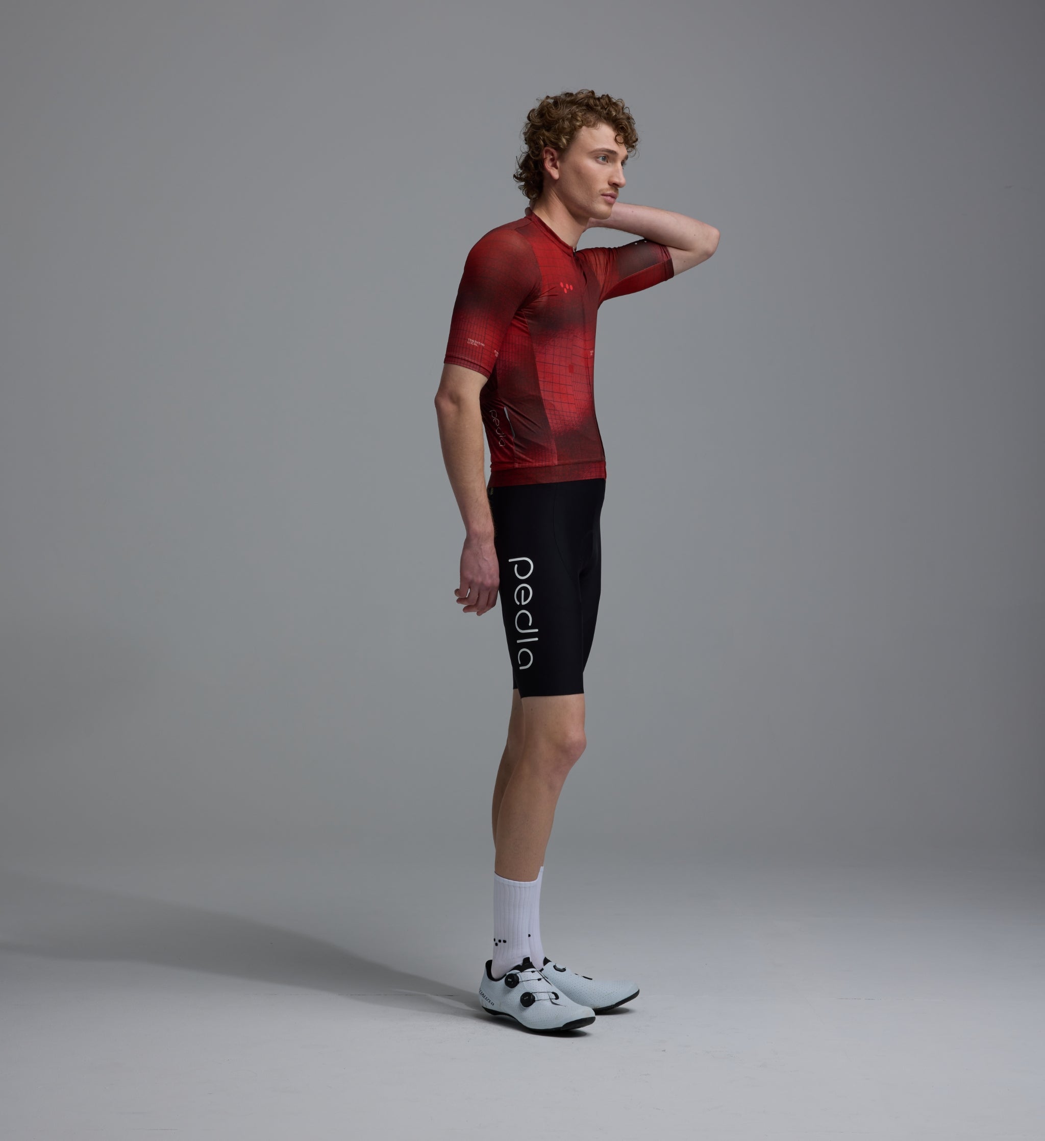 Pedla 車衣Race Division Training Jersey Grid Deep Red 男款 深紅