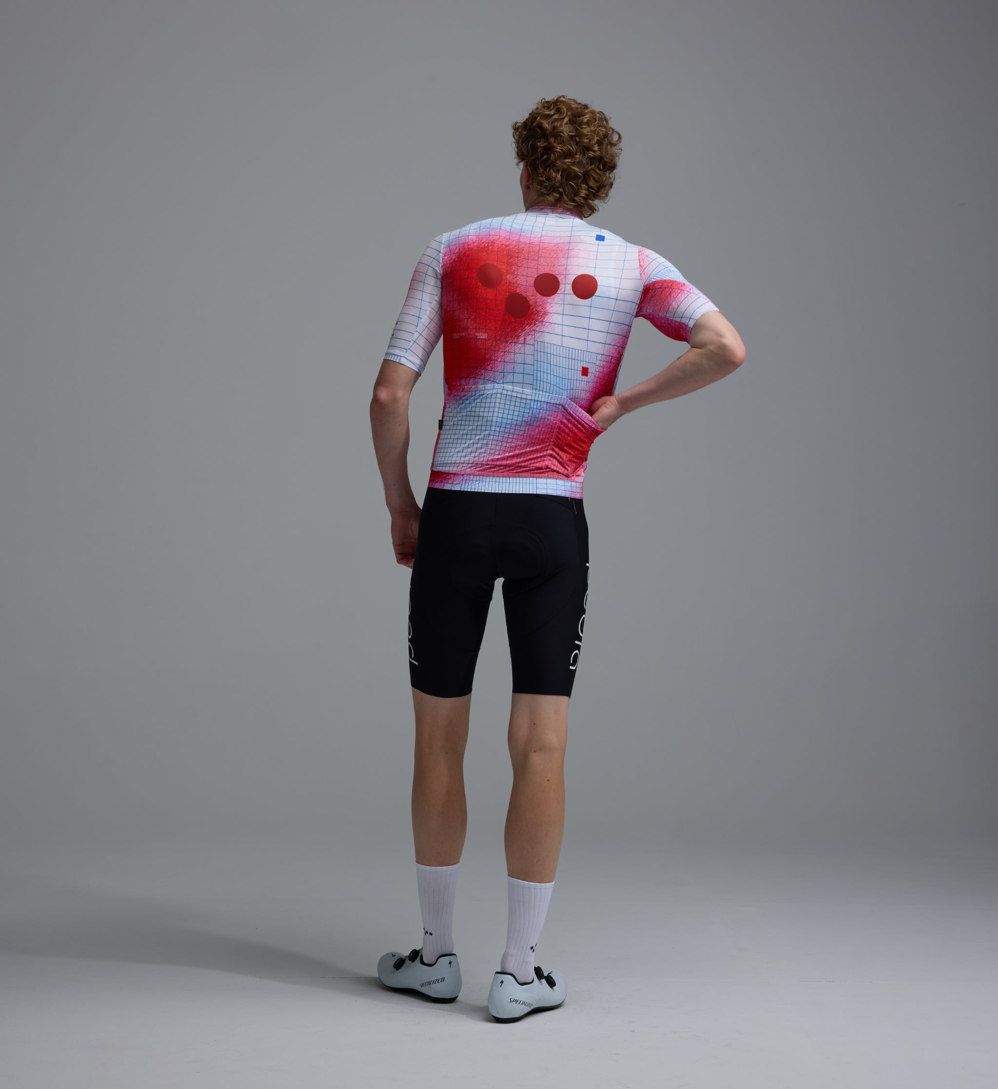 Pedla 車衣Race Division Training Jersey Grid Red 男款 白底紅染
