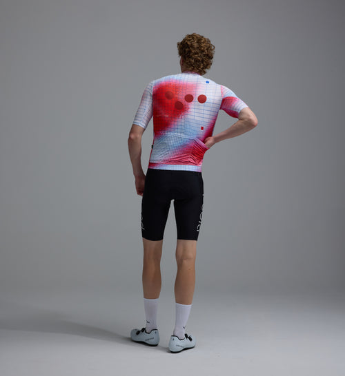 Pedla 車衣Race Division Training Jersey Grid Red 男款 白底紅染