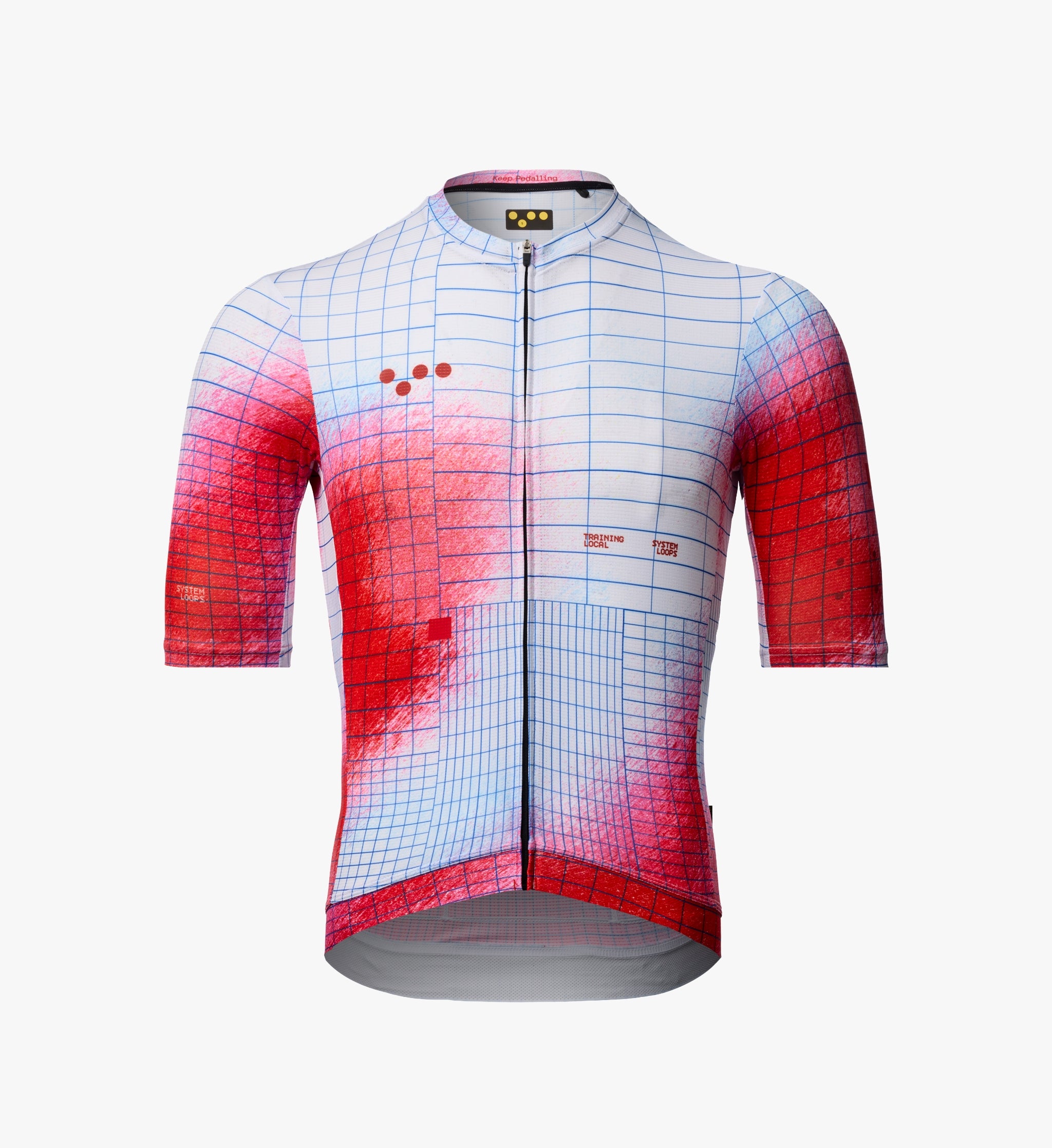 Pedla 車衣Race Division Training Jersey Grid Red 男款 白底紅染