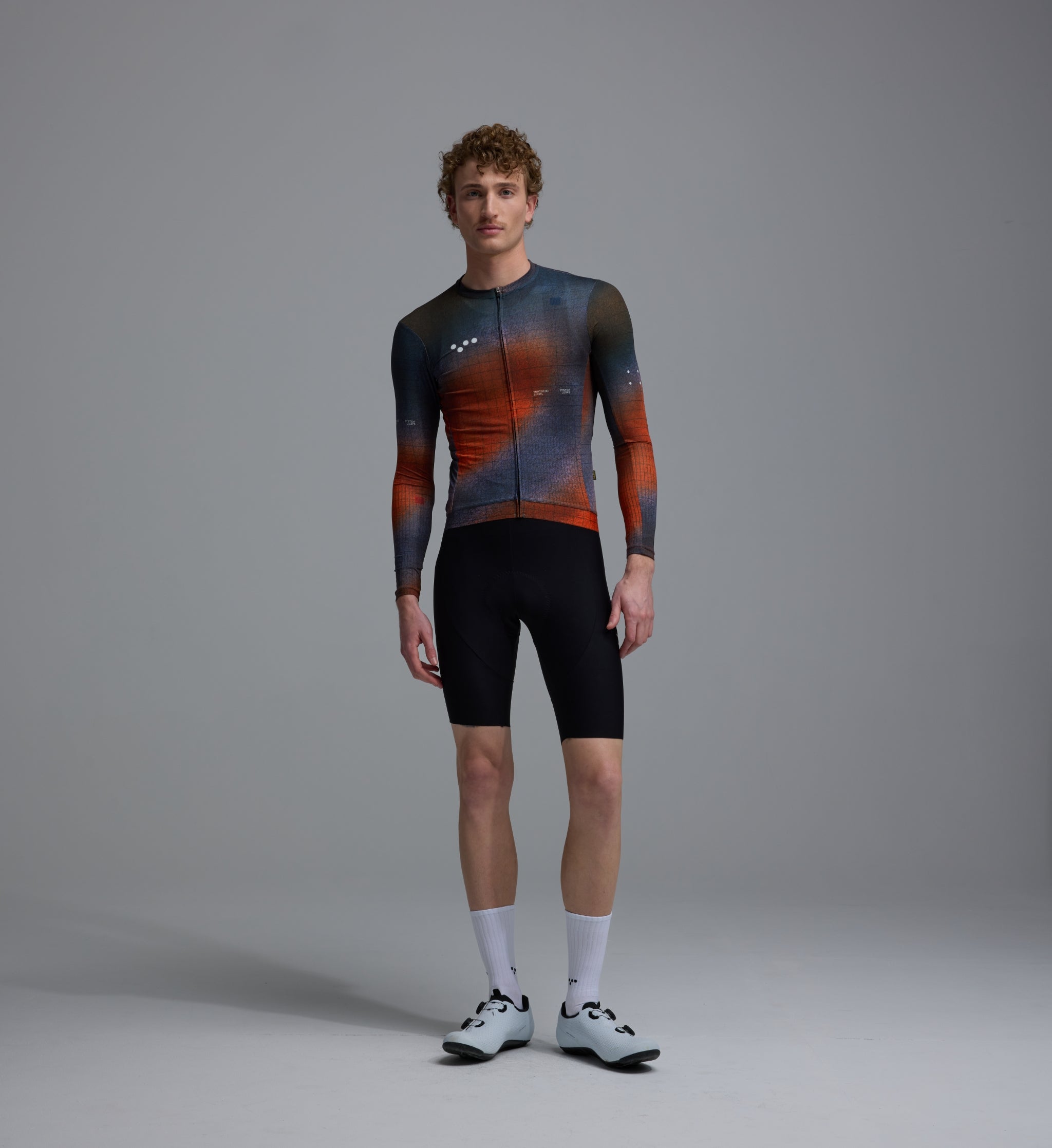 Pedla 薄長袖車衣Race Division Training LS Jersey Grid Workshop blue 男款 工坊藍