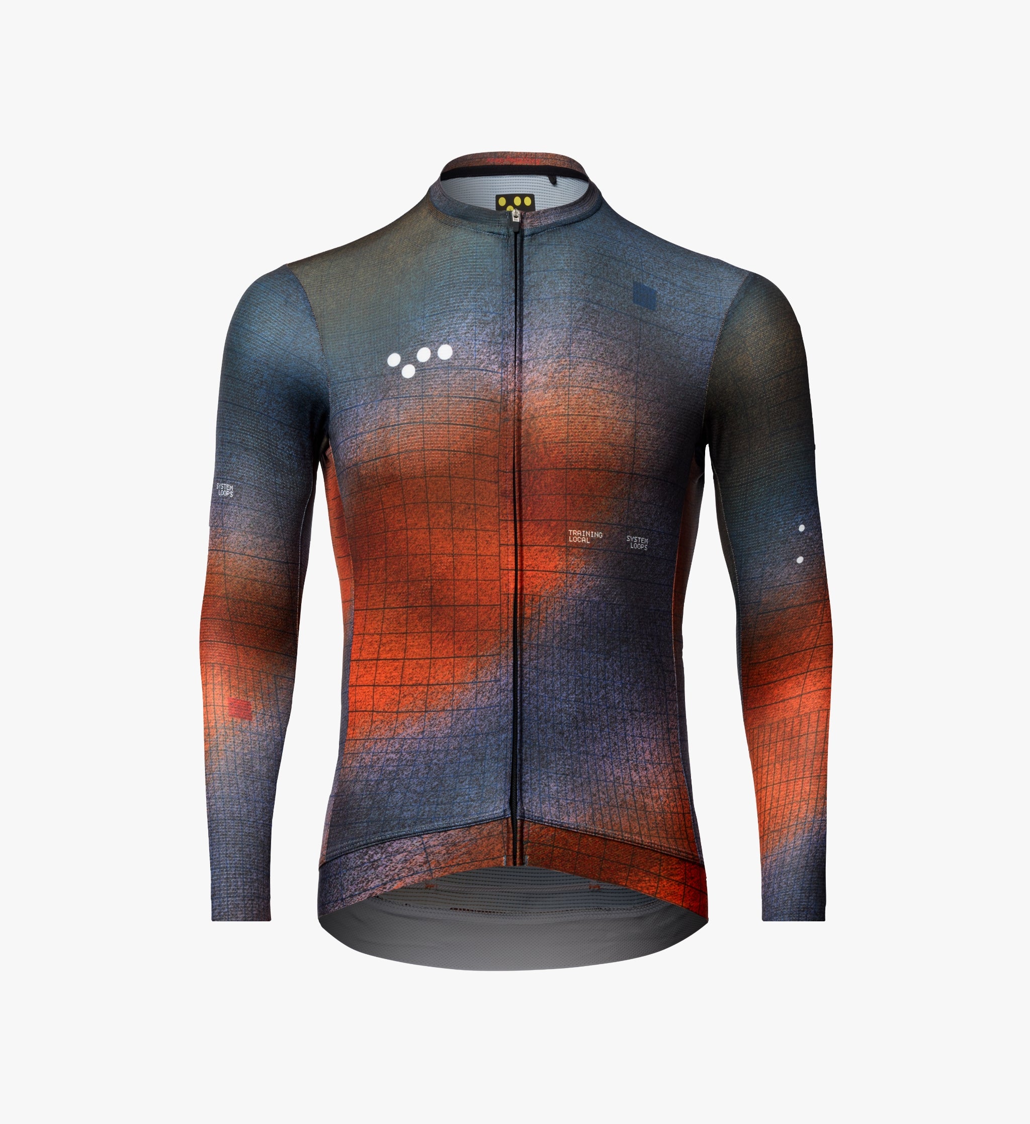 Pedla 薄長袖車衣Race Division Training LS Jersey Grid Workshop blue 男款 工坊藍