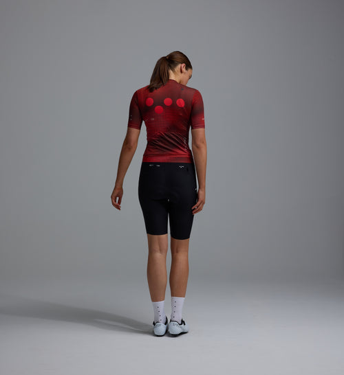 Pedla 車衣Race Division Training Jersey Grid Deep Red 女款 深紅