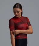 Pedla 車衣Race Division Training Jersey Grid Deep Red 女款 深紅