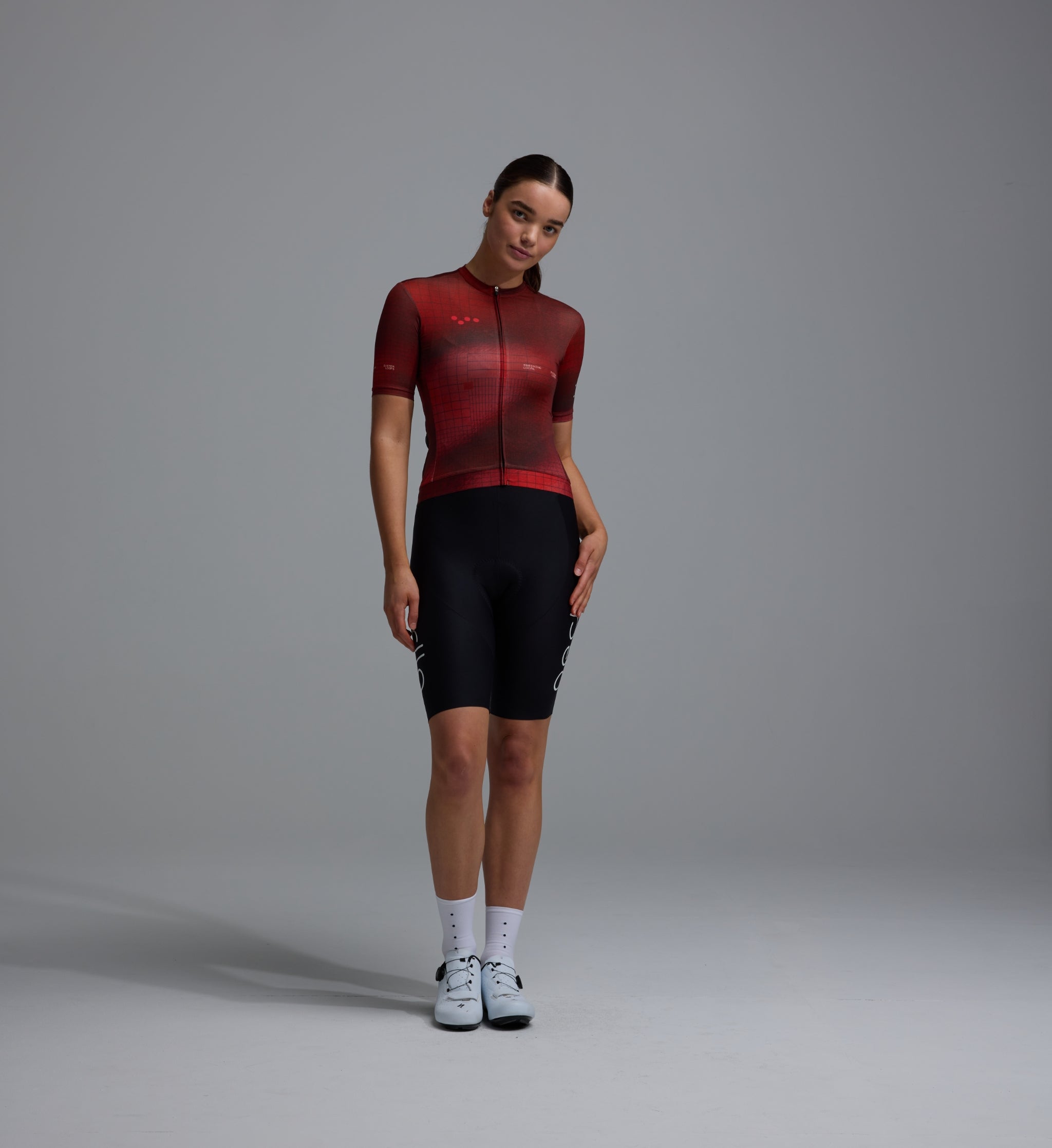 Pedla 車衣Race Division Training Jersey Grid Deep Red 女款 深紅