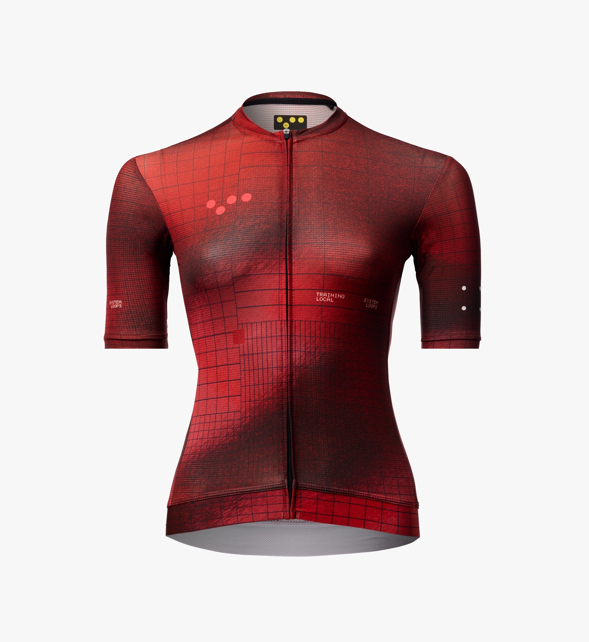 Pedla 車衣Race Division Training Jersey Grid Deep Red 女款 深紅