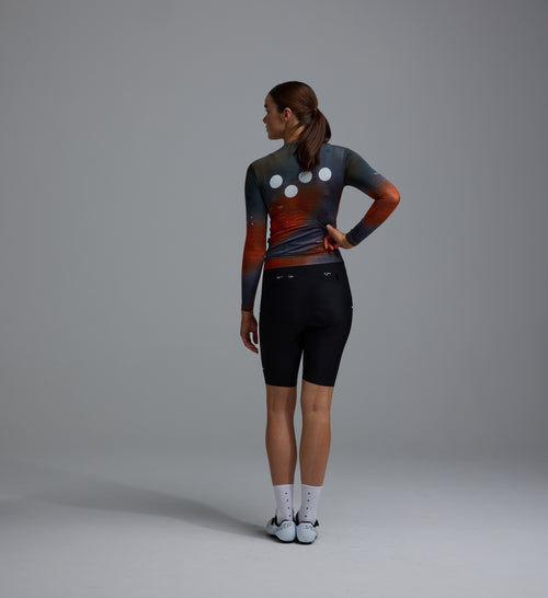 Pedla 薄長袖車衣Race Division Training LS Jersey Grid Workshop blue 女款 工坊藍