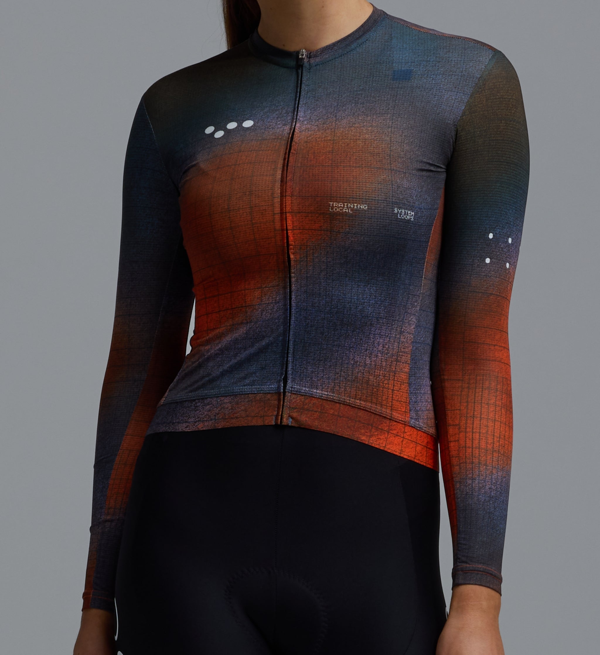 Pedla 薄長袖車衣Race Division Training LS Jersey Grid Workshop blue 女款 工坊藍