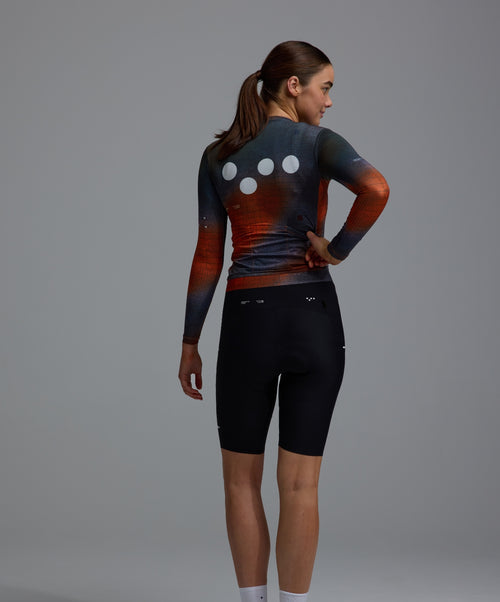 Pedla 薄長袖車衣Race Division Training LS Jersey Grid Workshop blue 女款 工坊藍