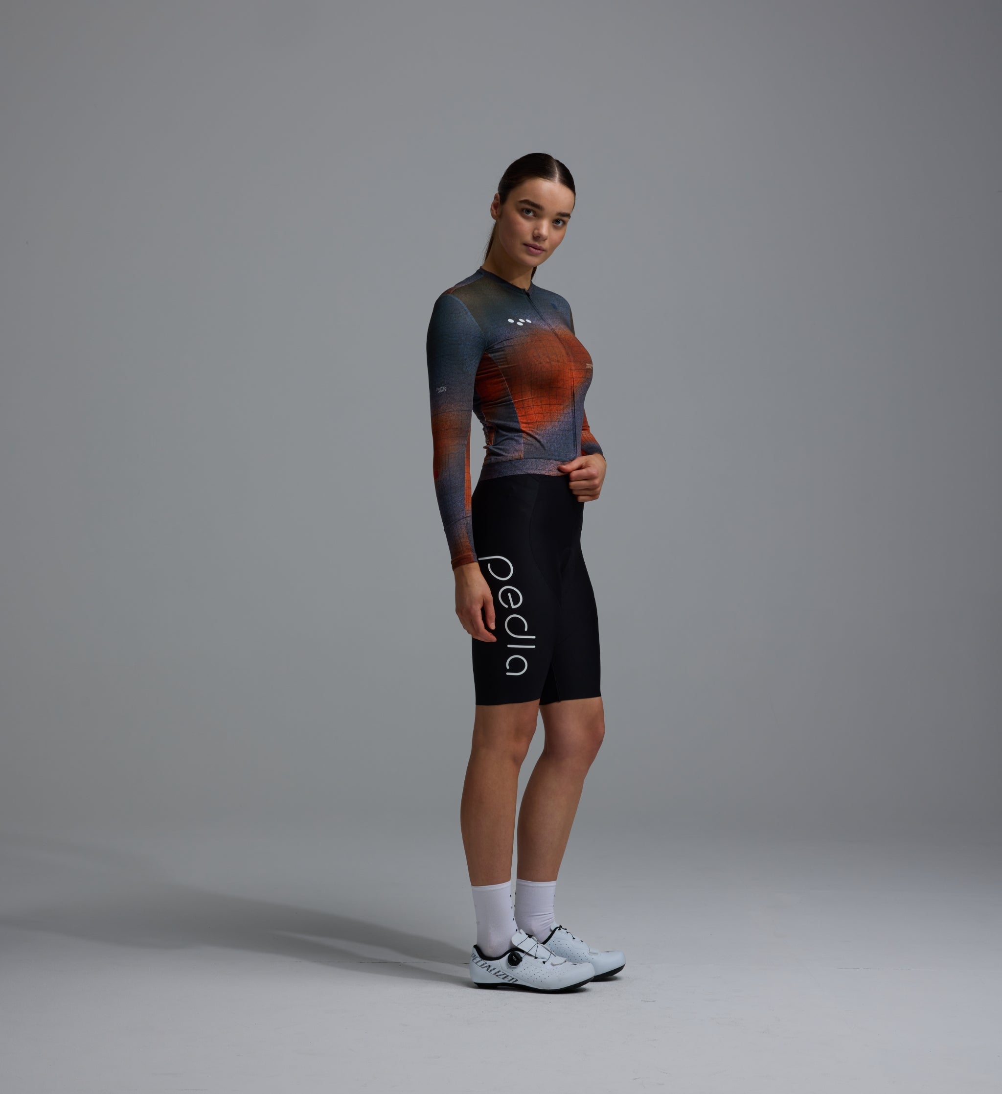 Pedla 薄長袖車衣Race Division Training LS Jersey Grid Workshop blue 女款 工坊藍