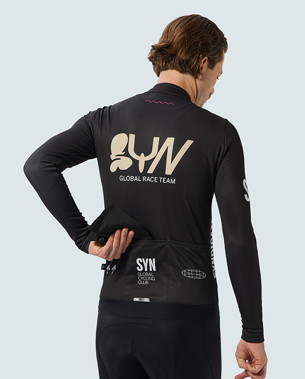 SYN 車衣 Pro Team Shield Jersey Ace 保暖長袖 男款 深灰
