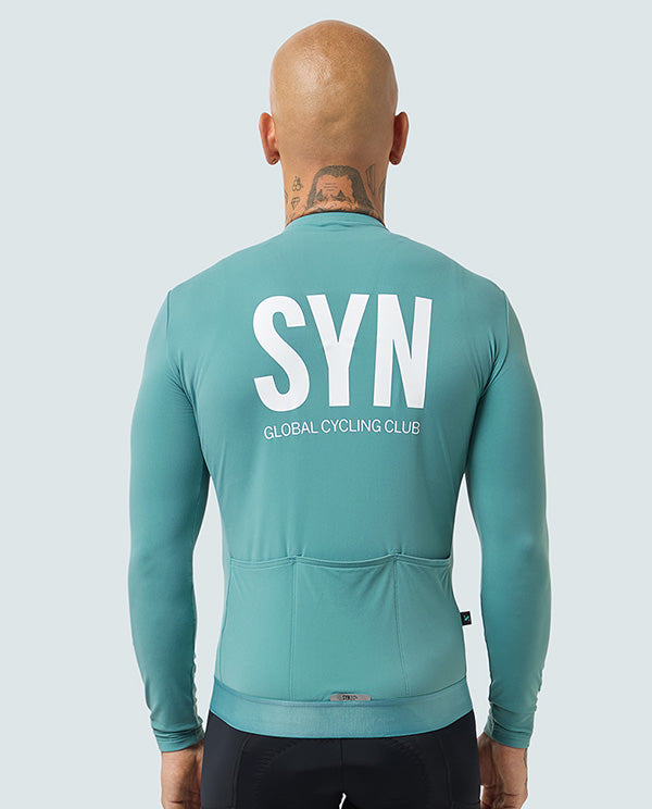 Biehler 長袖車衣Syndicate Training 2.0 LS Jersey Sea Green 男款 海洋綠