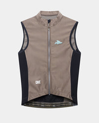 Café du Cycliste 背心 Sibille Softshell Gilet Oyster Grey 男款 棕