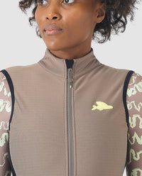 Café du Cycliste 背心 Sibille Softshell Gilet Oyster Grey 女款 棕