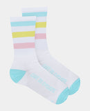 Café du Cycliste 車襪 Cycling Socks Skate Stripes Pastel 白底粉紋
