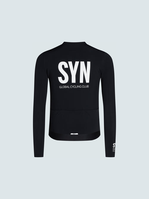 SYN 薄刷毛長袖車衣 Training LS Jersey 2.0 Black 男款 黑