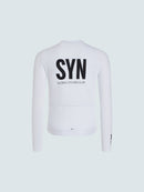 SYN 薄刷毛長袖車衣 Training LS Jersey 2.0 White 男款 白