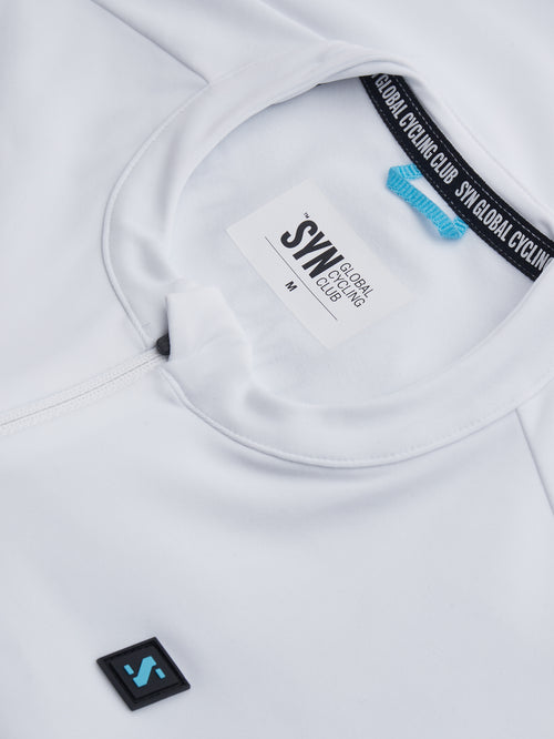 SYN 薄刷毛長袖車衣 Training LS Jersey 2.0 White 男款 白