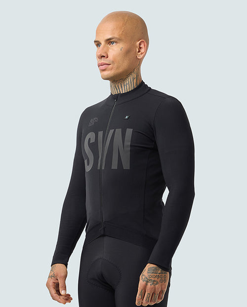 SYN 車衣 Pro Thermal LS Jersey Black Reflective 保暖長袖 男款 黑