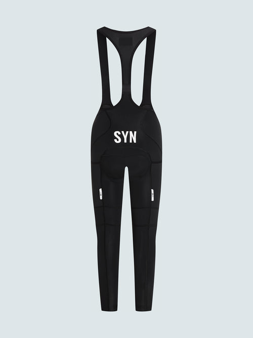 SYN 磁扣薄長口袋車褲 Training Bib Tights 2.0 Black 女款 黑