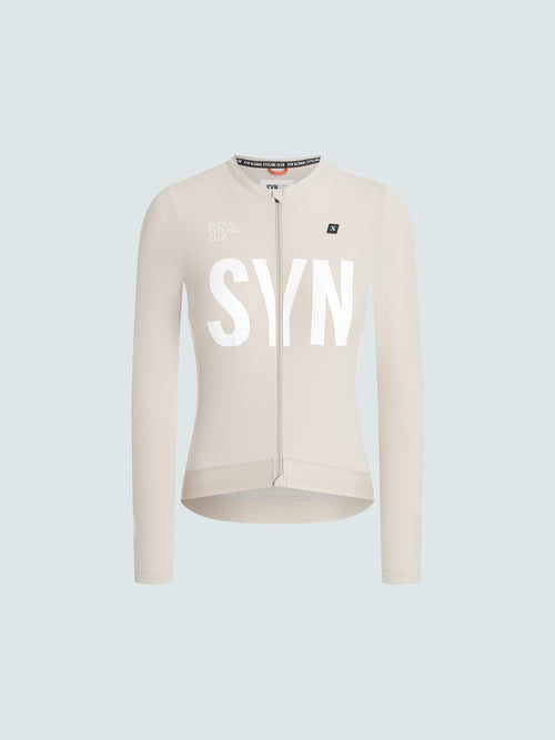 SYN 薄刷毛長袖車衣 Training LS Jersey 2.0 Iced Coffee 女款 淺咖啡