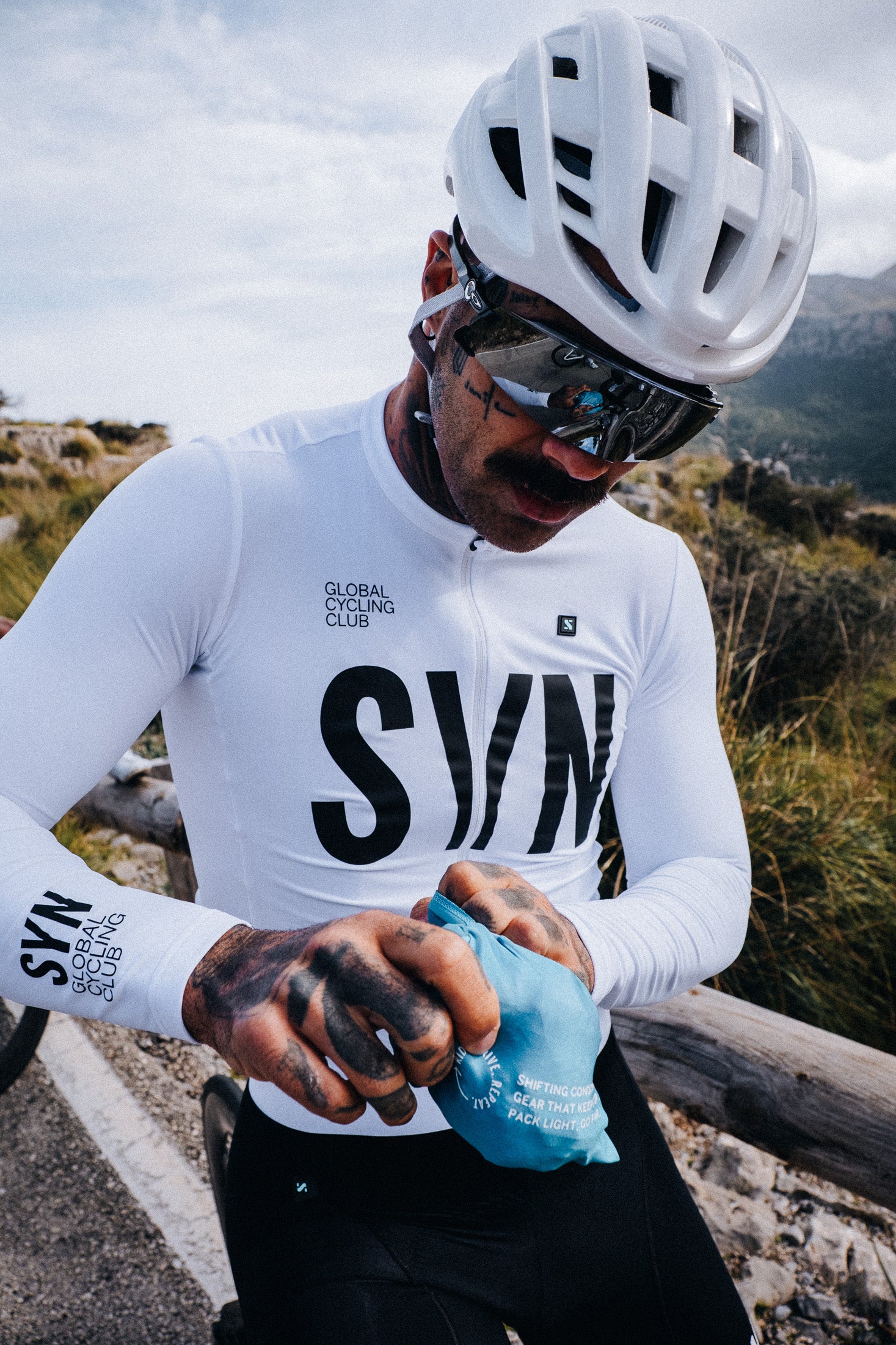 SYN 薄刷毛長袖車衣 Training LS Jersey 2.0 White 男款 白