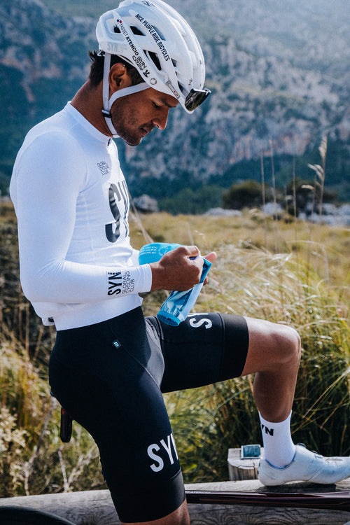 SYN 薄刷毛長袖車衣 Training LS Jersey 2.0 White 男款 白