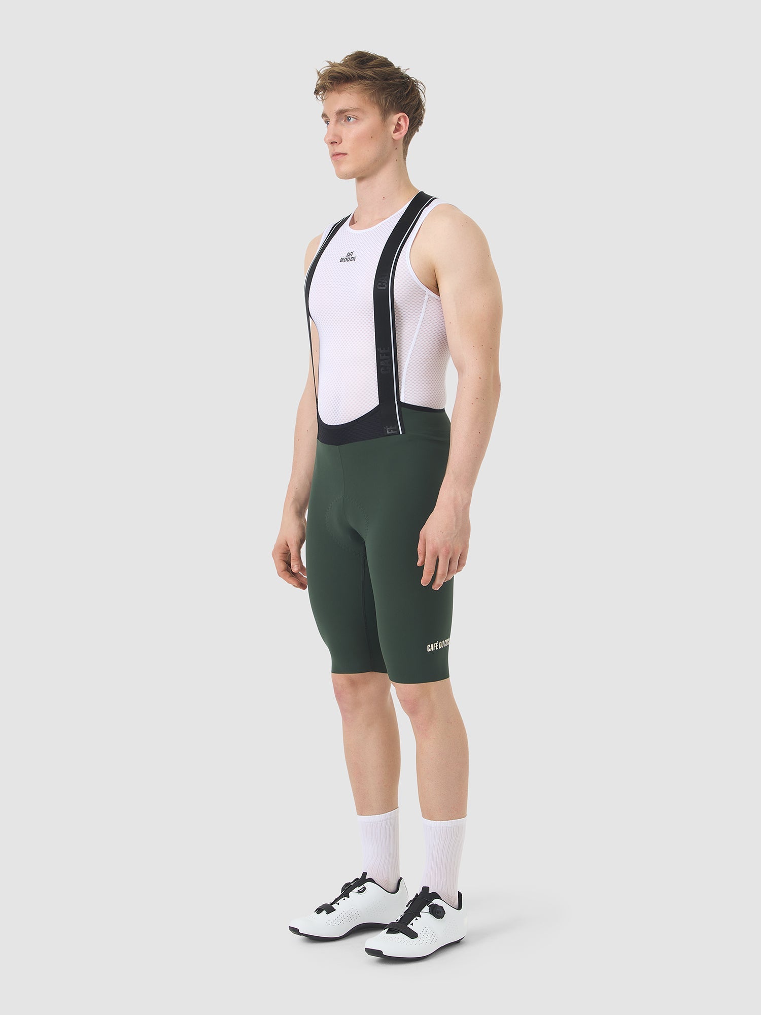 Café du Cycliste 壓縮車褲 Victoire MVC Bib Shorts Dark Green 男款 深綠