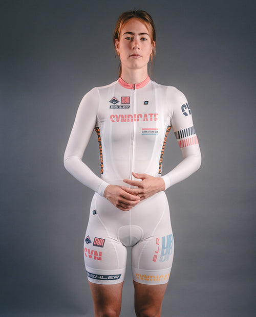 Biehler 車褲 Syndicate Race Team Bib Shorts White 女款 白