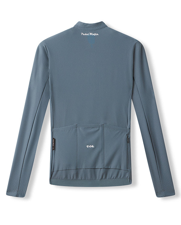 PedalMafia 薄長袖車衣Pro Delta LS Jersey Dark Blue Steel 女款 藍
