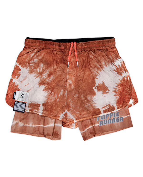 FLIPPOS 跑褲 FAITH TRAIL SHORTS 5”Tie-Dyed AERO® 橘