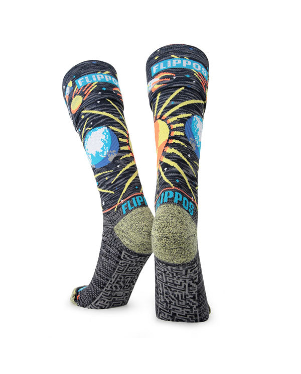 FLIPPOS壓力襪-Space Camp DAY小太空人 淺灰