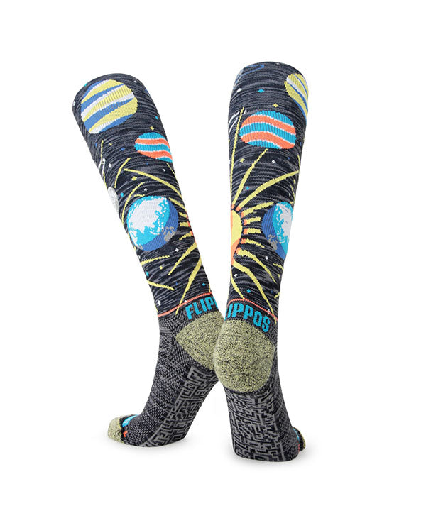 FLIPPOS壓力襪-Space Camp DAY小太空人 淺灰