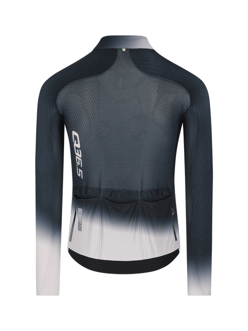 Q36.5 薄長袖車衣Gregarius Hybrid Light Collar Fade Long Sleeve Jersey Black 男款 黑