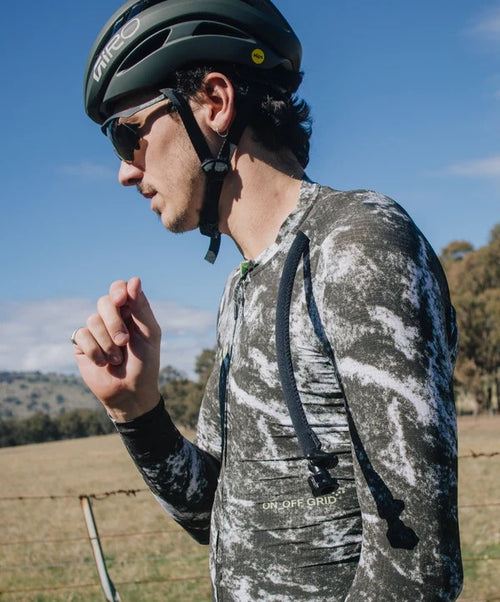 Pedla 薄長袖車衣 ON_OFF Grid SuperSYSTEM LS Jersey Basalt 男款 灰石紋