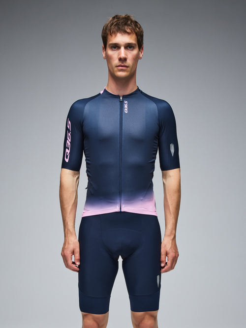 Q36.5 車衣 Gregarius Pro Collar Fade Jersey NauticaBlue 男款 藍