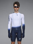 Q36.5 薄長袖車衣Gregarius Hybrid Light Collar Fade Long Sleeve Jersey White 男款 白