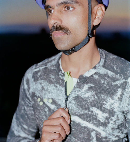 Pedla 薄長袖車衣 ON_OFF Grid SuperSYSTEM LS Jersey Basalt 男款 灰石紋