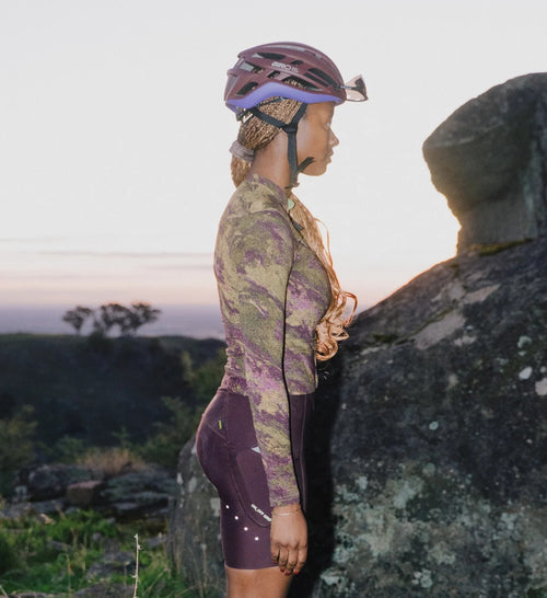 Pedla 薄長袖車衣 ON_OFF Grid SuperSYSTEM LS Jersey Multi Rock 女款 金棕石紋
