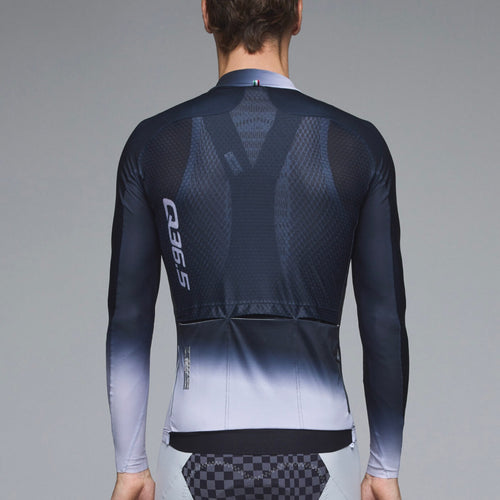 Q36.5 薄長袖車衣Gregarius Hybrid Light Collar Fade Long Sleeve Jersey Black 男款 黑