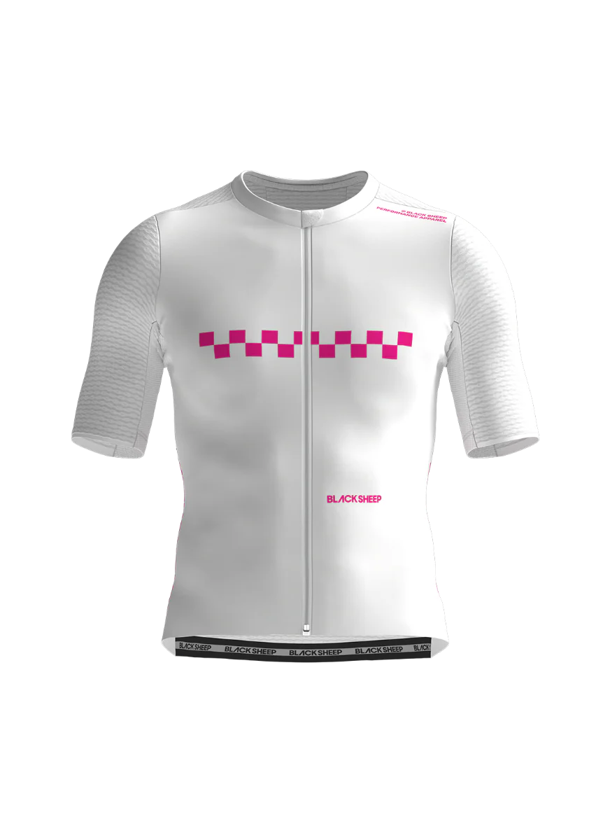 Black Sheep 黑羊 車衣 AeroWeave SS Jersey Classics Pink 男款 粉字白底