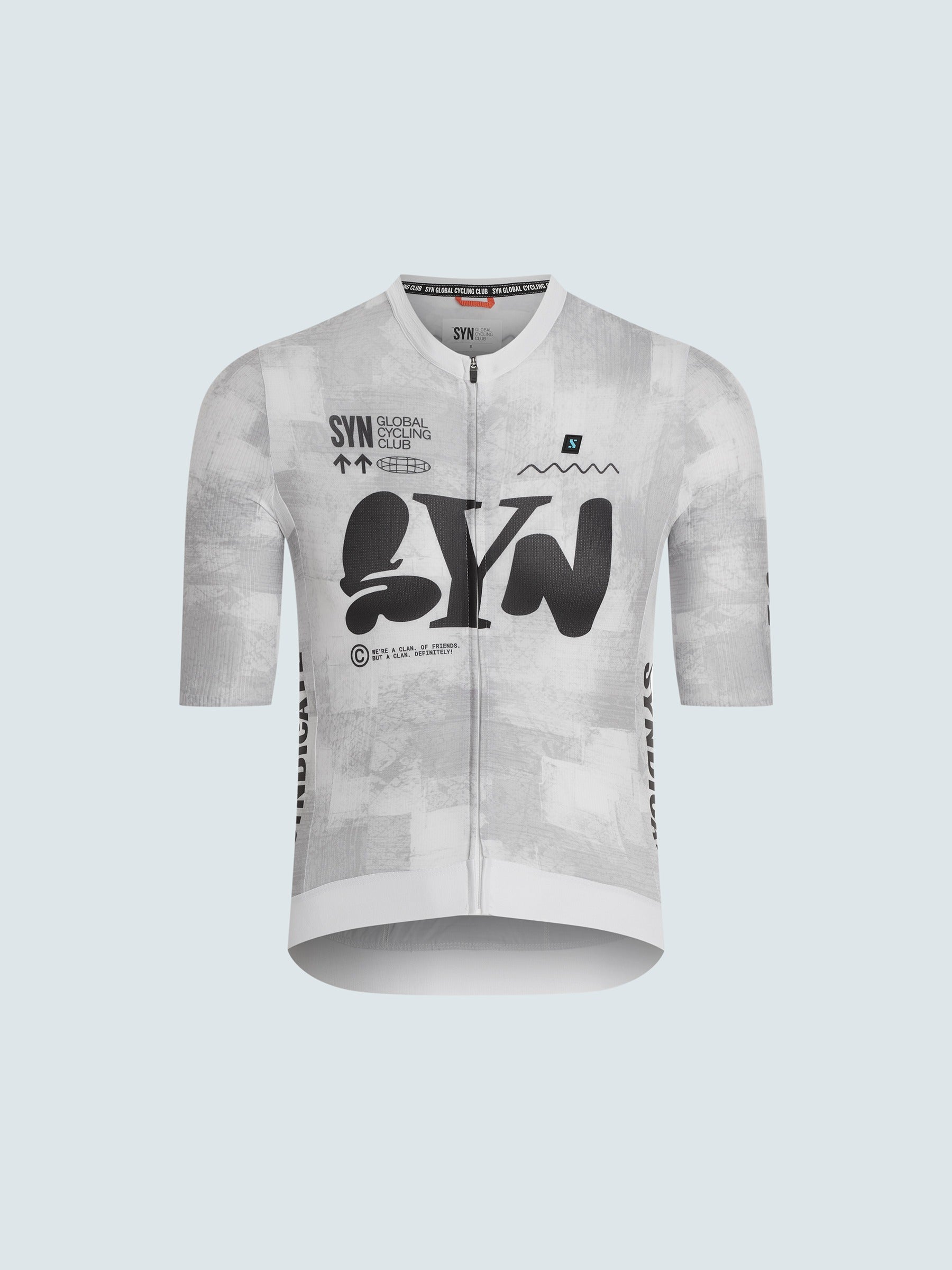 SYN 車衣 Pro Team Jersey White 男款 塊狀刷灰白