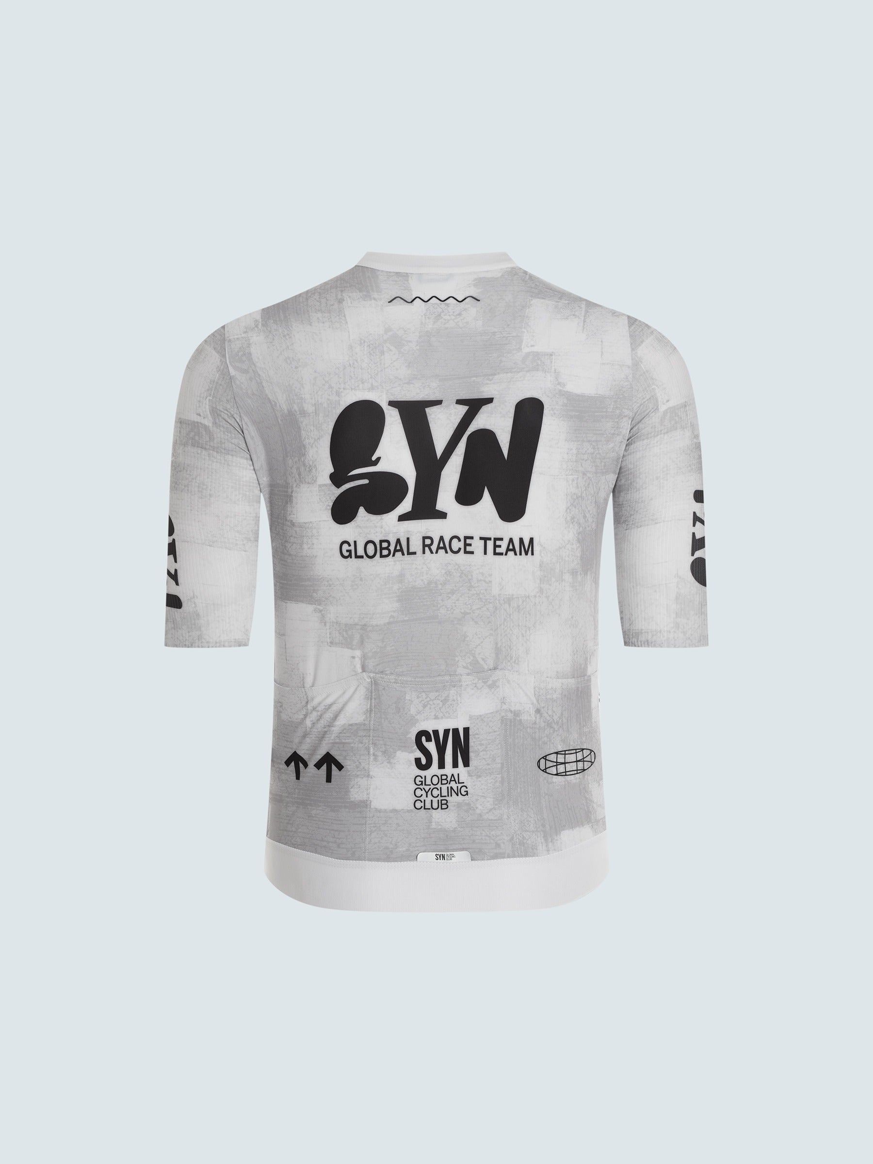 SYN 車衣 Pro Team Jersey White 男款 塊狀刷灰白